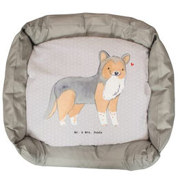 Mr. & Mrs. Panda Hundekissen Shetland Sheepdog Plüsch Grau Größe L – Bild 1 von 6