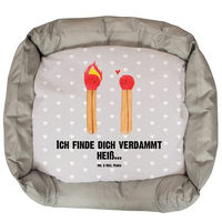 Produktbild von Mr. & Mrs. Panda Hundekissen Streichhölzer Grau Größe L