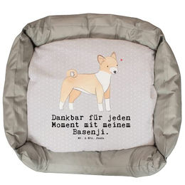 Mr. & Mrs. Panda Hundekorb Basenji Moment Kissenbezug aus Polyester Größe L Grau – Bild 1 von 6