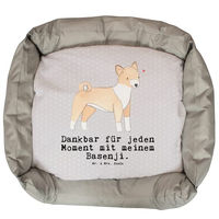 Produktbild von Mr. & Mrs. Panda Hundekorb Basenji Moment Kissenbezug aus Polyester Größe L Grau