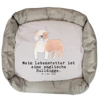 Produktbild von Mr. & Mrs. Panda Hundekorb Englische Bulldogge aus Polyester in Grau Größe L