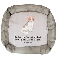 Produktbild von Mr. & Mrs. Panda Hundekorb Papillon Lebensretter aus Polyester in Grau Größe L