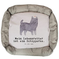 Produktbild von Mr. & Mrs. Panda Hundekorb Schipperke Lebensretter Grau Größe L aus Polyester für Hunde und Welpen