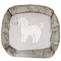 Produktbild von Mr. & Mrs. Panda Hundekörbchen Bologneser Lebensretter Grau aus Polyester Größe L