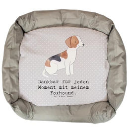 Mr. & Mrs. Panda Hundekörbchen Foxhound Moment Plüsch Hundekissen Grau Größe L – Bild 1 von 6