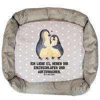 Produktbild von Mr. & Mrs. Panda Hundekörbchen Pinguine Grau aus Polyester Größe L