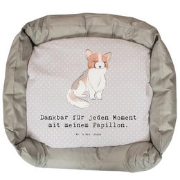Mr. & Mrs. Panda Hundeliege Papillon Moment Grau Größe L aus Polyester – Bild 1 von 6