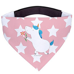 Mr. & Mrs. Panda Hundeschal Einhorn Blume Bandana aus Polyester Größe L in Rot und Rosa – Bild 1 von 3