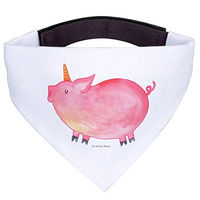 Produktbild von Mr. & Mrs. Panda Hundeschal Einhorn Schwein Halstuch aus Polyester in Weiß und Rosa