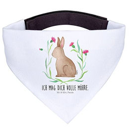 Mr. & Mrs. Panda Hundeschal Hase Sitzen Bandana aus Polyester Weiß Größe L – Bild 1 von 7