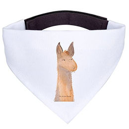 Mr. & Mrs. Panda Hundetuch Bandana Lamakopf Weiß Polyester Größe L – Bild 1 von 4