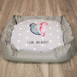 Mr. & Mrs. Panda Katzenbett Axolotl Liebe Plüsch Grau Größe L – Bild 1 von 5