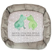 Produktbild von Mr. & Mrs. Panda Katzenbett Frosch Liebe aus Plüsch in Grau Größe L