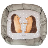 Produktbild von Mr. & Mrs. Panda Katzenbett Igel Liebe aus Plüsch in Grau Größe L