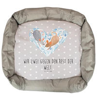 Produktbild von Mr. & Mrs. Panda Katzenbett Mäuse Herz Plüsch Grau Größe L