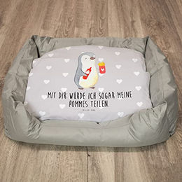 Mr. & Mrs. Panda Katzenbett Pinguin Pommes Plüsch Grau Größe L – Bild 1 von 5