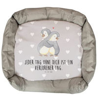 Produktbild von Mr. & Mrs. Panda Katzenbett Pinguine Kuscheln aus Plüsch in Grau Größe L