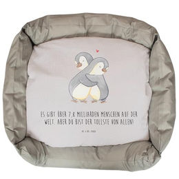 Mr. & Mrs. Panda Katzenbett Pinguine Kuscheln aus Plüsch in Grau Größe L – Bild 1 von 5
