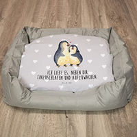 Produktbild von Mr. & Mrs. Panda Katzenbett Pinguine Plüschbett Grau Größe L