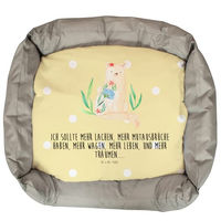 Produktbild von Mr. & Mrs. Panda Katzenbett Plüsch Katzenkörbchen Blumen Gelb Größe L
