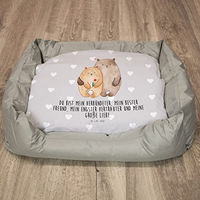 Produktbild von Mr. & Mrs. Panda Katzenkissen Bären Liebe Plüsch Katzenbett Grau