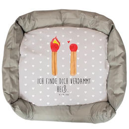 Mr. & Mrs. Panda Katzenkissen Streichhölzer Plüsch Grau Größe L – Bild 1 von 6