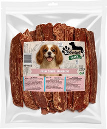 Produktbild von MR. PRETZEL Hund Leckerli Trockenfleisch Filet Fisch und Lamm 500g Hypoallergen und Glutenfrei