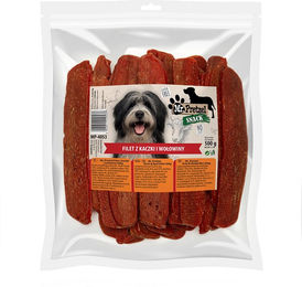 Produktbild von MR. PRETZEL Hundeleckerli Filet von Ente und Rind Hypoallergen und Glutenfrei 500g