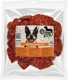 Produktbild von MR. PRETZEL Hundesnack Herzchen mit Ente und Reis glutenfrei und hypoallergen 500g