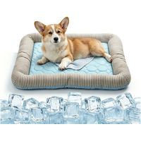 Produktbild von Mrilary Hundematte Sommer-Kühlmatte für Hunde und Katzen mit rutschfester Unterseite und waschbarem Design in Blau