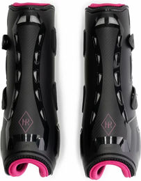 Produktbild von Mrs. Ros Air Flex Gamaschen für Pferde in Rosa/Schwarz für Vollblut