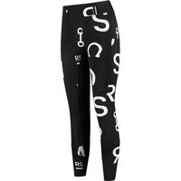 Produktbild von Mrs. Ros Reithose Damen Full Grip mit Silikon Jet Set Logo Schwarz XL