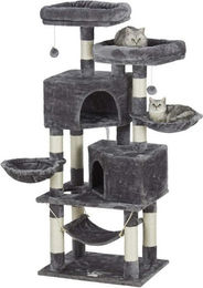 MSMASK Kratzbaum für große Katzen mit 2 Höhlen und 2 Katzenkörben aus Natur Sisal XL – Bild 1 von 5