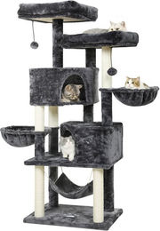 MSMASK Kratzbaum für große Katzen mit 2 Höhlen und 2 Katzenkörben aus Natur Sisal XL – Bild 1 von 4