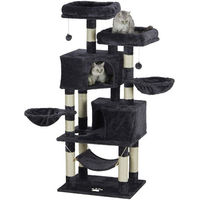 Produktbild von MSMASK Kratzbaum für Katzen mit großer Höhle und Sisal-Stämmen XL