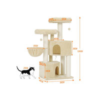 Produktbild von MSMASK Kratzbaum für Katzen mit Sisal-Kratzstangen in Größe L