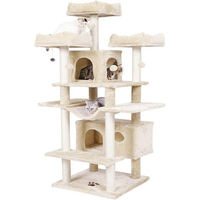 Produktbild von MSMASK Kratzbaum XXL für Katzen mit 3 Aussichtsplattformen und Sisal-Kratzstangen 175cm