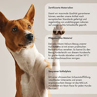 Produktbild von MSS e.K. Hundebett Sofa in Anthrazit mit abnehmbarem Velours-Bezug und weicher Polsterung Größe S 60 x 44 cm