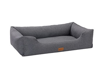 MSS e.K. Hundesofa Anthrazit mit abnehmbarem Velours-Bezug und weicher Polsterung Größe S 60 x 44 cm – Bild 1 von 5