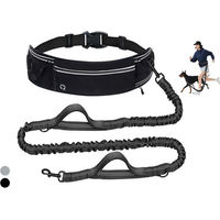 Produktbild von MTMZ Joggingleine für Hunde mit Bauchgurt und Gürteltasche aus Nylon in Schwarz
