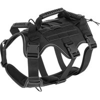 Produktbild von MTMZ Sicherheitsgeschirr für Hunde Anti-Zug Brustgeschirr aus Nylon mit Reflexstreifen Schwarz Größe Groß