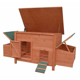 Mucola Geflügelstall und Kaninchenstall aus Holz in Natur Braun – Bild 1 von 4