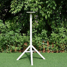 Mucola Holz-Vogelhausständer in Weiß für Vogelhaus und Futterstation 105 cm hoch – Bild 1 von 6