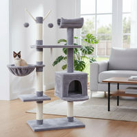 Produktbild von Mucola Kratzbaum für Katzen in Grau mit Sisal und Anti-Kipp-Beschlägen 131cm