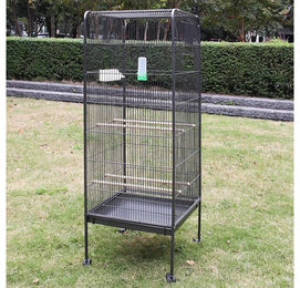Mucola Vogelvoliere aus Metall für Wellensittiche und Papageien Anthrazit 146 x 54,5 x 54,5 cm – Bild 1 von 11