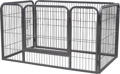 Mucola Welpenauslauf Metall Laufstall für Welpen und Kleintiere 124x80x70 cm mit Tür und Hammerschlaglack – Bild 1 von 8