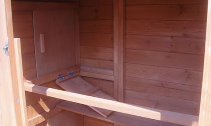 Mucola XXL Hasenstall mit Freilaufgehege aus Holz inklusive 2 Rampen und 2 Nestboxen für Kaninchen Meerschweinchen und Hühner 171x80x166 cm Braun – Bild 1 von 4