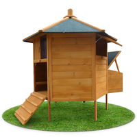 Produktbild von Mucola XXL Hühnerstall aus Holz mit 2 Nestboxen und Rampe in Natur Braun