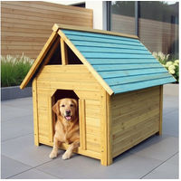 Produktbild von Mucola XXL Hundehütte aus Holz wetterfest und wasserdicht für mittelgroße Hunde