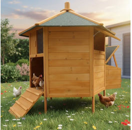Mucola XXL Kleintierkäfig Gefügelstall aus Holz für Hühner Kaninchen Meerschweinchen und Enten – Bild 1 von 5